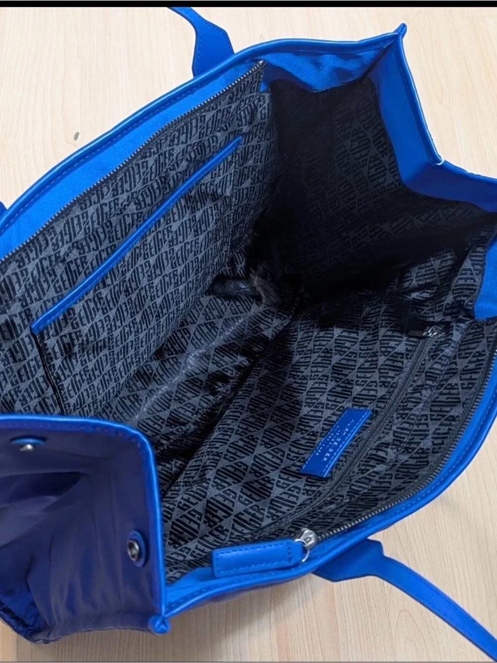 Kurt Geiger Royal Blue Large Quilted Tote with Signature Hardware - Picture 12 of 15